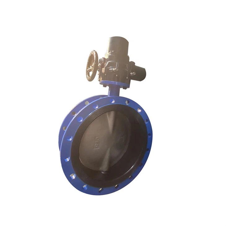 DN400 Motorized Double Flange Butterfly Valve