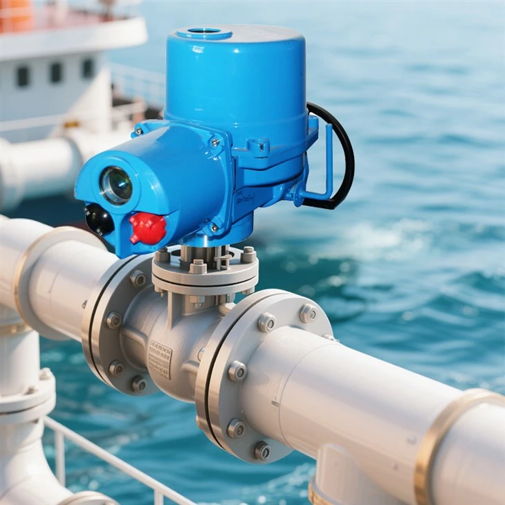 Factory Motorized Actuator in Shipbuilding Industry